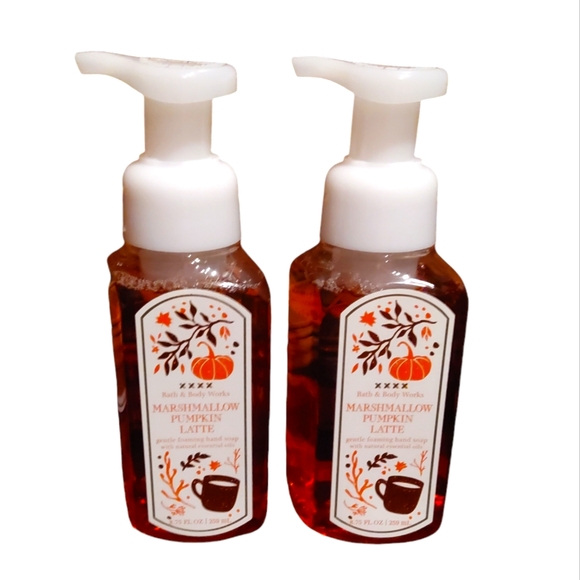 2 MARSHMALLOW PUMPKIN LATTE GENTLE FOAMING HAND SOAPS - Picture 1 of 1